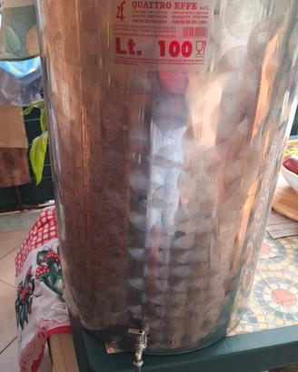 contenitore  acciaio inox 100 litri   come nuovo
