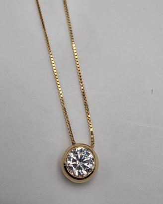 COLLANA ORO DIAMANTE 0,70 Ct d col si2