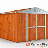 Casetta in lamiera da giardino 327x269 fin legno