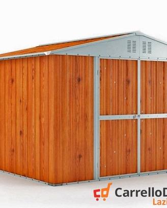 Casetta in lamiera da giardino 327x269 fin legno