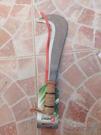 roncola 30 cm manico cuoio nuova
