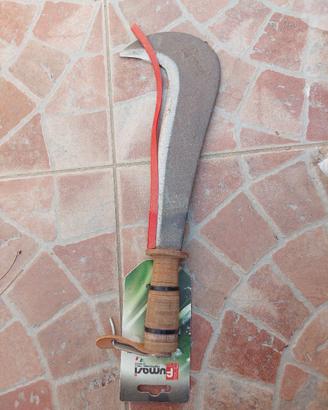 roncola 30 cm manico cuoio nuova