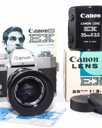 CANON EX EE Reflex Analogica Body + OBIETTIVO 50mm