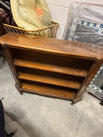 Mobiletto libreria vintage in legno massello