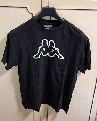 T-shirt Kappa uomo nera 100% cotone taglia L