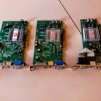 TRE SCHEDE GRAFICHE AGP 8X, 128 MB, OK.