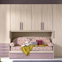 Letto a ponte  con secondo letto + scrivania 