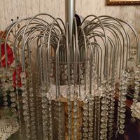 lampadario vintage cascata di cristallo 