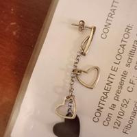 Orecchino argento con cuori peso 3 g