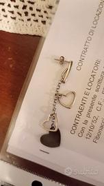 Orecchino argento con cuori peso 3 g
