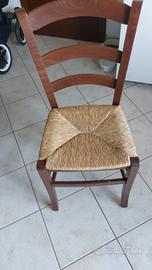 3 sedie in legno
