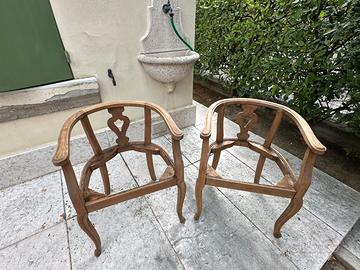 Coppia poltroncine a pozzetto antiche