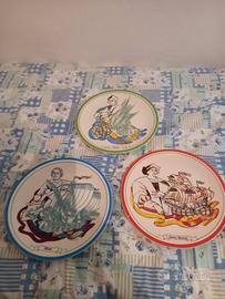 serie di tre piatti,