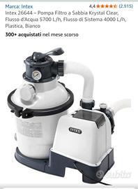 piscina fuoriterra e pompa a  sabia Intex