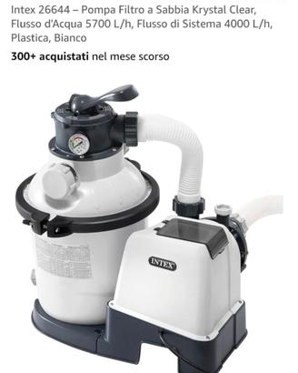piscina fuoriterra e pompa a  sabia Intex