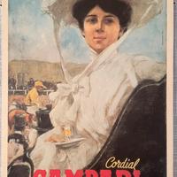 Pubblicità Campari - montata su legno