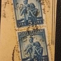 Francobolli Italia Serie Democratica, Lire 5