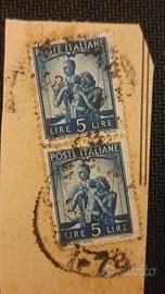 Francobolli Italia Serie Democratica, Lire 5