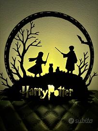 Statuetta Harry Potter con effetto contro luce 3D