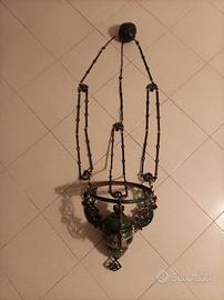 Lampadario antico a petrolio