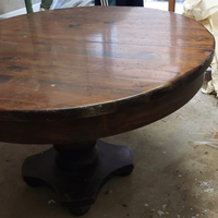 Tavolo allungabile rustico in legno d. 120 -(160)