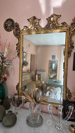 Specchiera Barocca a Cimasa Oro