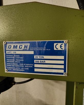 Pressa 20 Ton 500 Bar OMCN Art 156