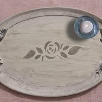 Vassoio ovae stile Shabby Chic