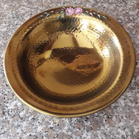 Centro tavola in ottone dipinto a mano