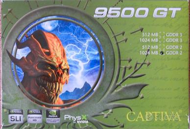 Scheda video geforce captiva 9500gt 1gb ddr2