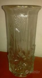 Vaso in Cristallo con base ottagonale Anni 60