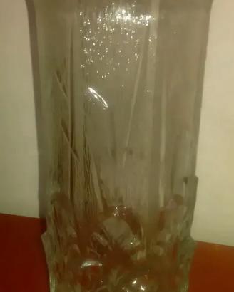 Vaso in Cristallo con base ottagonale Anni 60