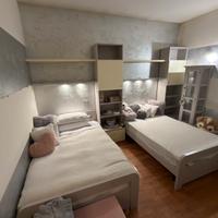 Letto + armadio + mobile con mensole