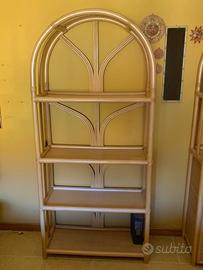 libreria in rattan