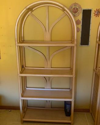libreria in rattan