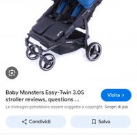 Passeggino gemellare Baby Monsters Easy Twin 3 
