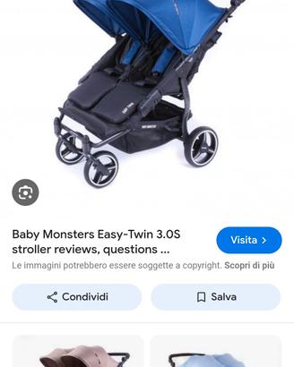 Passeggino gemellare Baby Monsters Easy Twin 3 