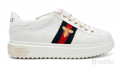 Sneakers bianche donna con ape numero 38