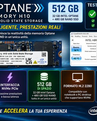 Intel Optane H10 512 GB – NVMe M.2