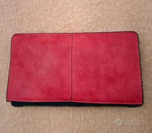 Portafogli xl rosso tre tasche