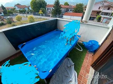 Piscina Bestway 221x150 + Pompa Intex 26642