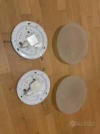 
COPPIA DI PLAFONIERE IN VETRO SATINATO – DIAMETRO