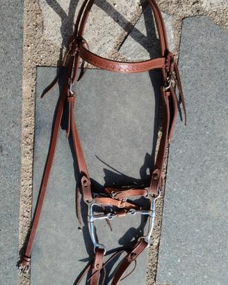 Testiera western con morso a leve