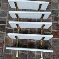 lotto 5 Mensole Laccate Bianche 55x20 cm
