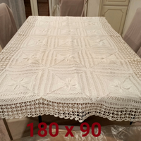 Tovaglia panna all'uncinetto vintage