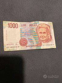 Banconota 1000 Lire Maria Montessori