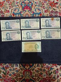LUSSEMBURGO-LOTTO DI N. 6 BANCONOTE DA 20 FRANCHI 