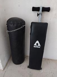 Sacco da box e panca per addominali