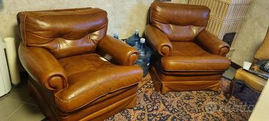 COPPIA POLTRONE IN PELLE