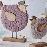 MELINERA Decorazioni Pasquali in legno e lana 